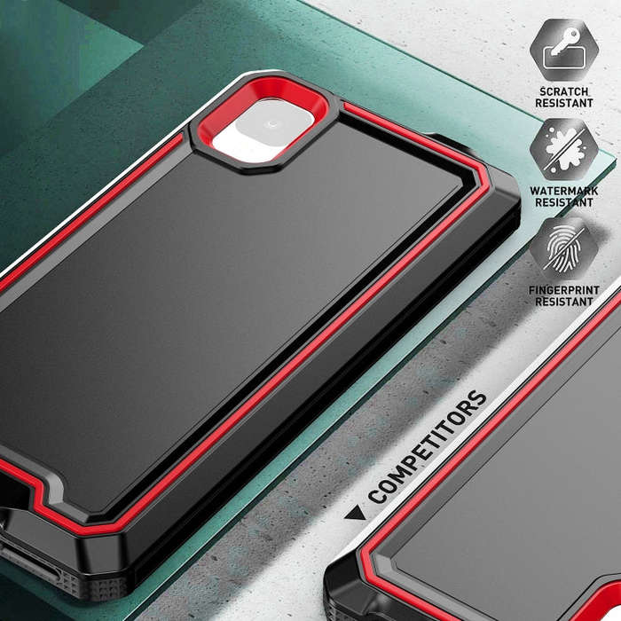 For TCL ION z Armour Two-color TPU + PC Phone Case(Black+Red)