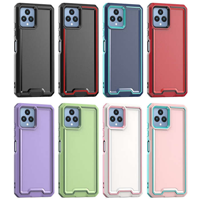 For T-Mobile Revvl 6 5G Armour Two-color TPU + PC Phone Case(Blue+Sky Blue)
