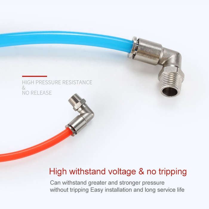 PL6-M5 LAIZE Nickel Plated Copper Elbow Male Thread Pneumatic Quick Fitting Connector