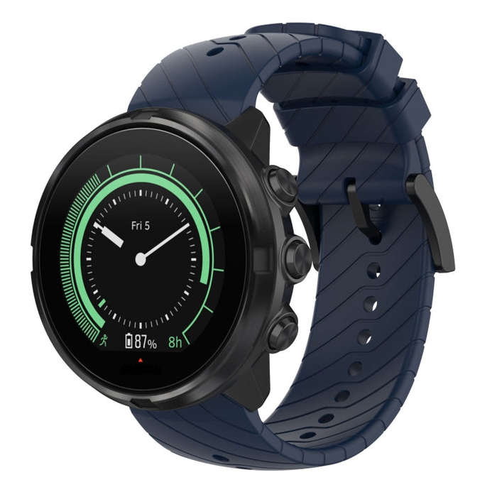 For Suunto 9 Lightning Silicone Watch Band(Midnight Blue)