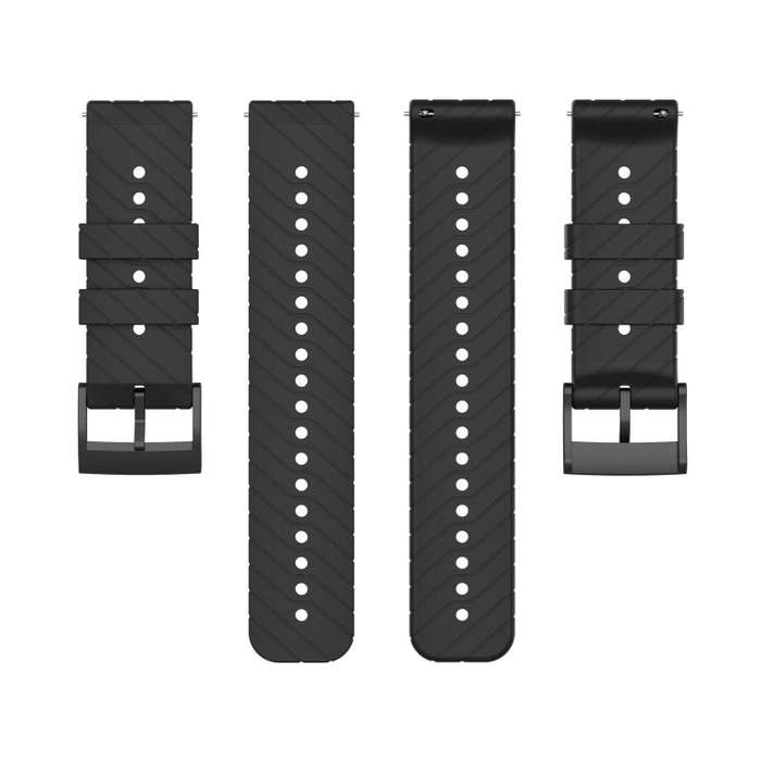 For Suunto 9 Lightning Silicone Watch Band(Black)