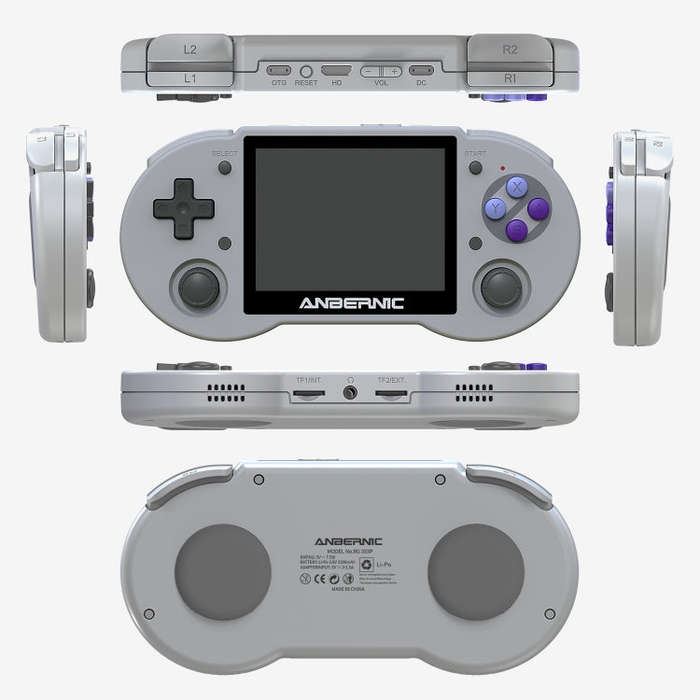 ANBERNIC RG353P Handheld Game Console 3.5 inch Screen Android Linux System 16G+64G(Grey)
