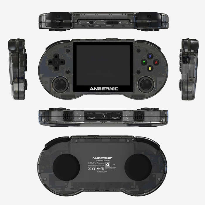 ANBERNIC RG353P Handheld Game Console 3.5 inch Screen Android Linux System 16G+128G(Black)