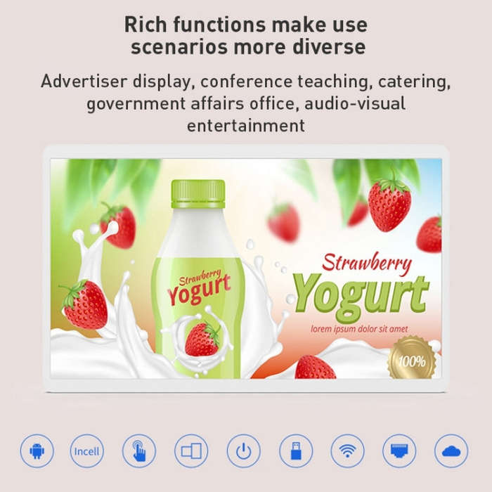 HSD3295T 32 inch IPS Display Advertising Machine Android 13 RK3588S2 4GB+32GB(Black)