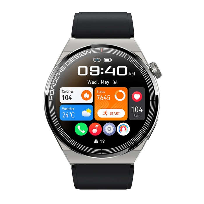 Ochstin 5HK46P 1.36 inch Round Screen Silicone Strap Smart Watch with Bluetooth Call Function(Sil...