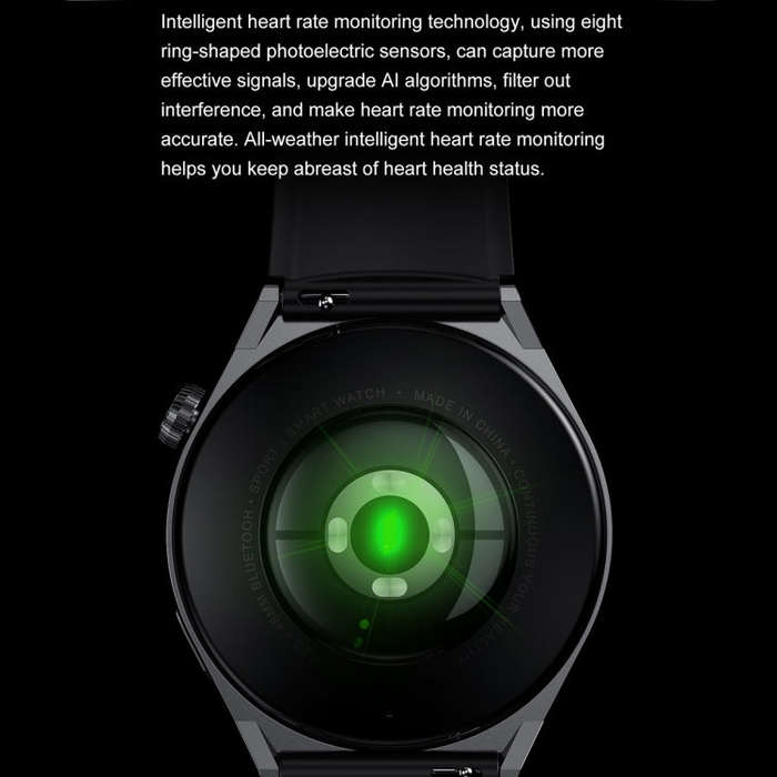 Ochstin 5HK46P 1.36 inch Round Screen Silicone Strap Smart Watch with Bluetooth Call Function(Sil...