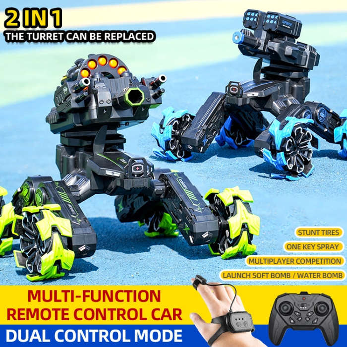 DM-518 Four-wheel Battle Blooming Tire Spray Remote Control Car, Specification:Single Control Sof...