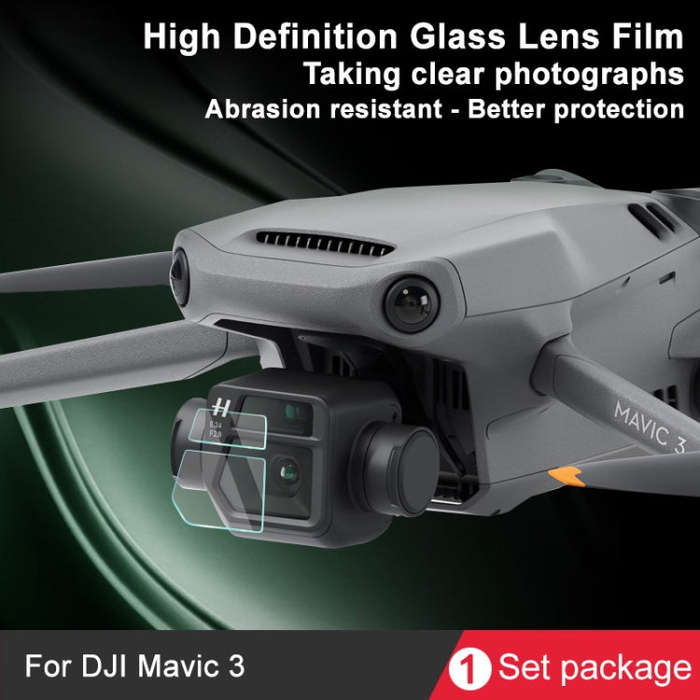For DJI Mavic 3 IMAK Rear Camera Glass Lens Film, 1 Set Package