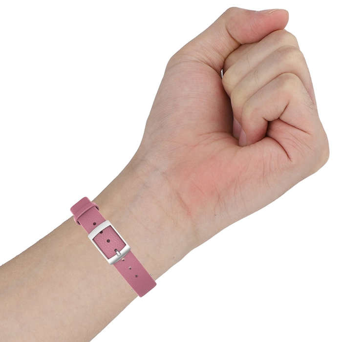 For Huawei Band 4 (ADS-B29) / Honor Band 5i (CRS-B19S) Genuine Leather Wrist Strap Watchband(Pink)