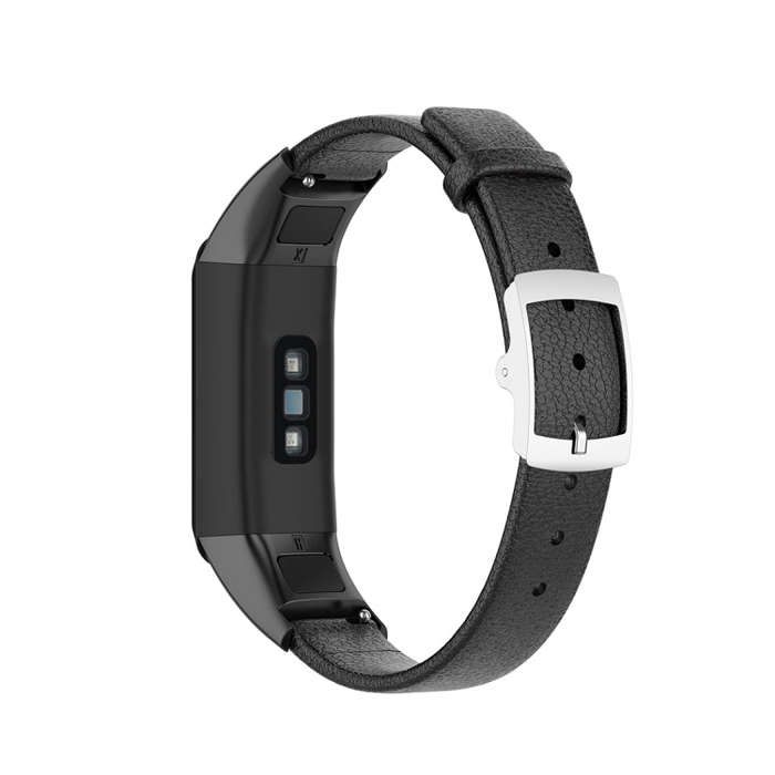 For Huawei Band 4 (ADS-B29) / Honor Band 5i (CRS-B19S) Genuine Leather Wrist Strap Watchband(Black)