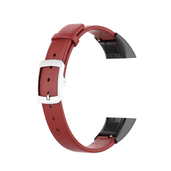 For Huawei Band 4 (ADS-B29) / Honor Band 5i (CRS-B19S) Genuine Leather Wrist Strap Watchband(Red)