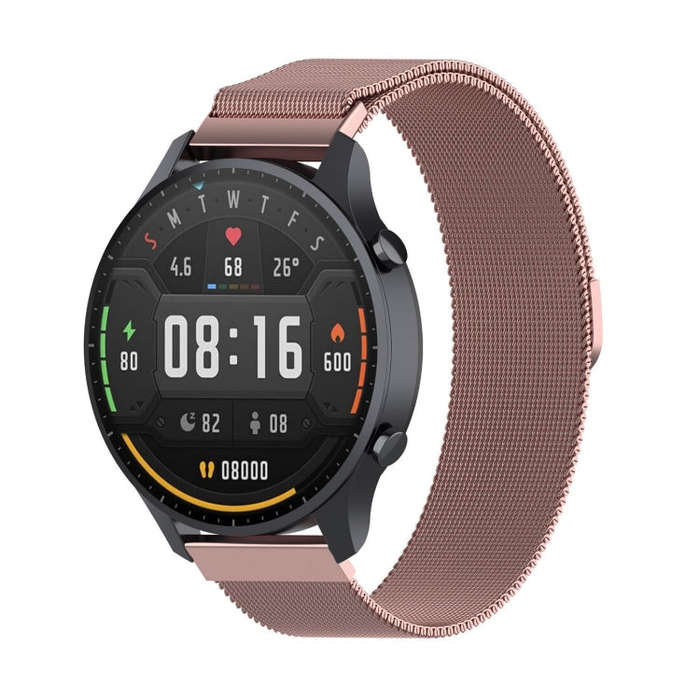 For Xiaomi Watch Color 22mm Milan Wrist Strap Watchband(Rose Pink)