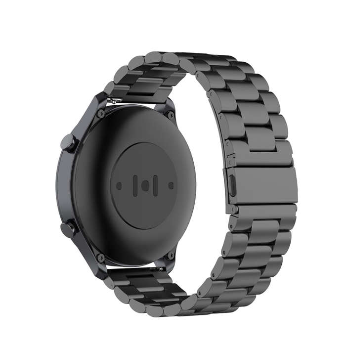 For Xiaomi Watch Color 22mm Three Beads Steel Wrist Strap Watchband(Black)