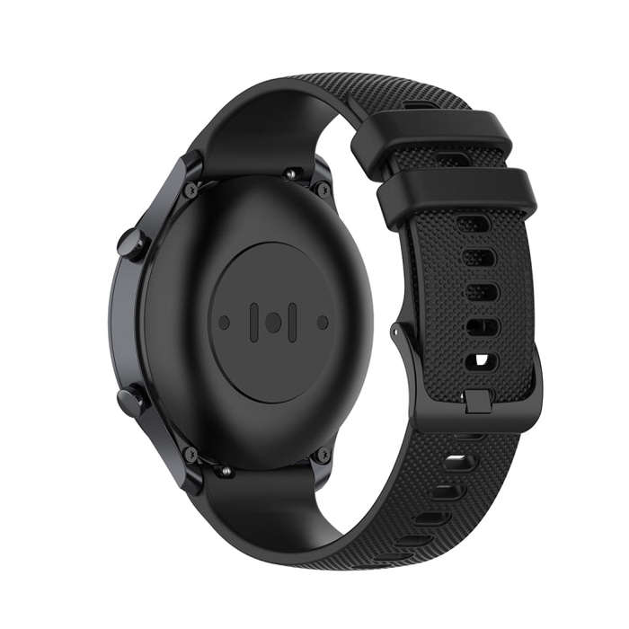 For Xiaomi Watch Color 22mm Small Plaid Texture Silicone Wrist Strap Watchband(Black)