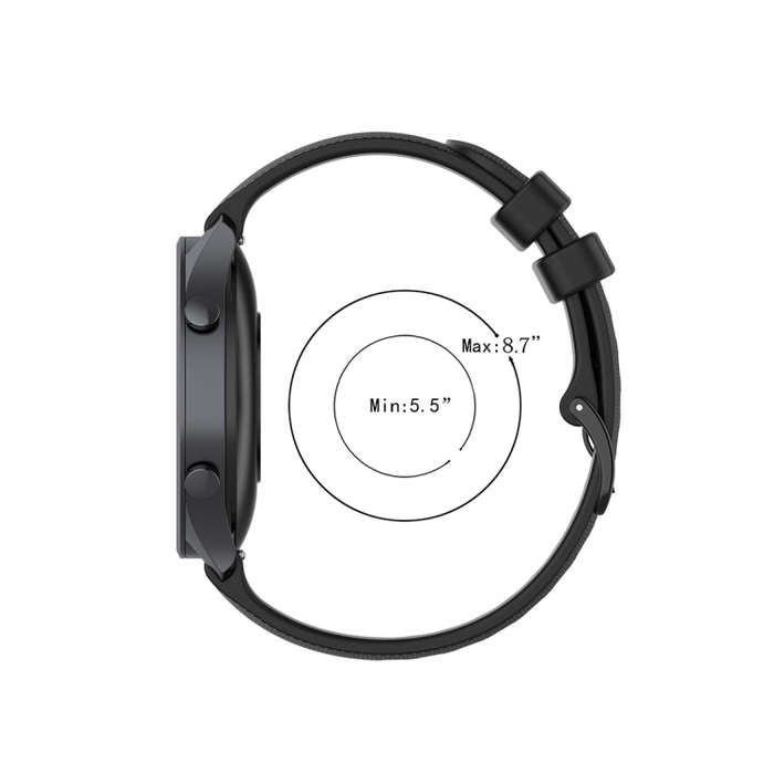 For Xiaomi Watch Color 22mm Small Plaid Texture Silicone Wrist Strap Watchband(Grey)