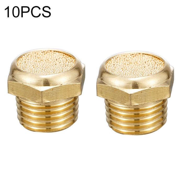 LAIZE 10pcs All Copper Flat Pneumatic Muffler, Caliber:2 Point