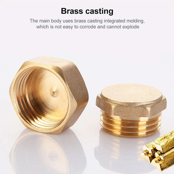 LAIZE 10pcs Hexagon Plug Male Thread, Caliber:2 Point