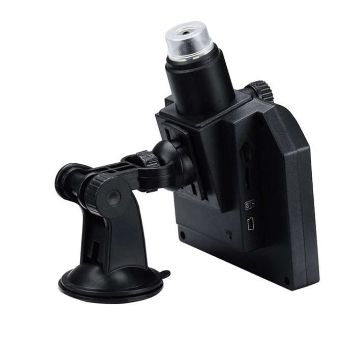 G600 600X 3.6MP 4.3 inch HD LCD Display Portable Digital Microscope, Plug:UK Plug