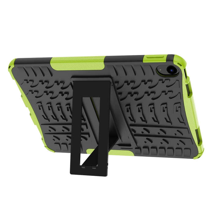 For iPad 2025 / 2022 Tire Texture TPU + PC Tablet Case with Holder(Green)