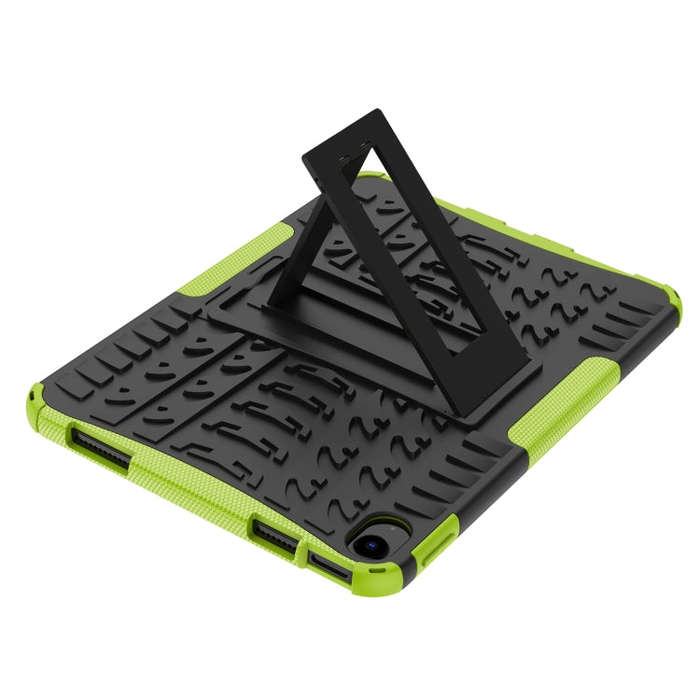 For iPad 2025 / 2022 Tire Texture TPU + PC Tablet Case with Holder(Green)