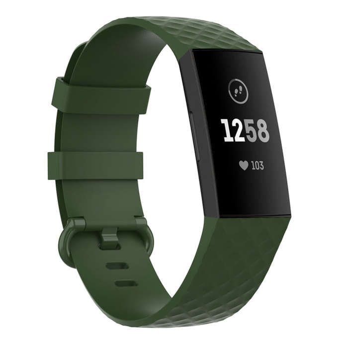 Color Buckle TPU Wrist Strap Watch Band for Fitbit Charge 4 / Charge 3 / Charge 3 SE, Size: S(Oli...