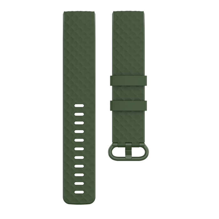 Color Buckle TPU Wrist Strap Watch Band for Fitbit Charge 4 / Charge 3 / Charge 3 SE, Size: S(Oli...