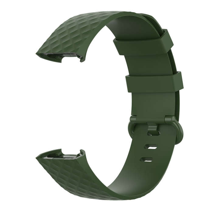 Color Buckle TPU Wrist Strap Watch Band for Fitbit Charge 4 / Charge 3 / Charge 3 SE, Size: S(Oli...