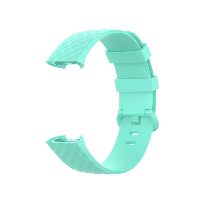 Color Buckle TPU Wrist Strap Watch Band for Fitbit Charge 4 / Charge 3 / Charge 3 SE, Size: S(Green)