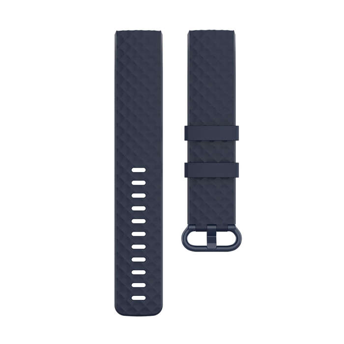 Color Buckle TPU Wrist Strap Watch Band for Fitbit Charge 4 / Charge 3 / Charge 3 SE, Size: L(Nav...