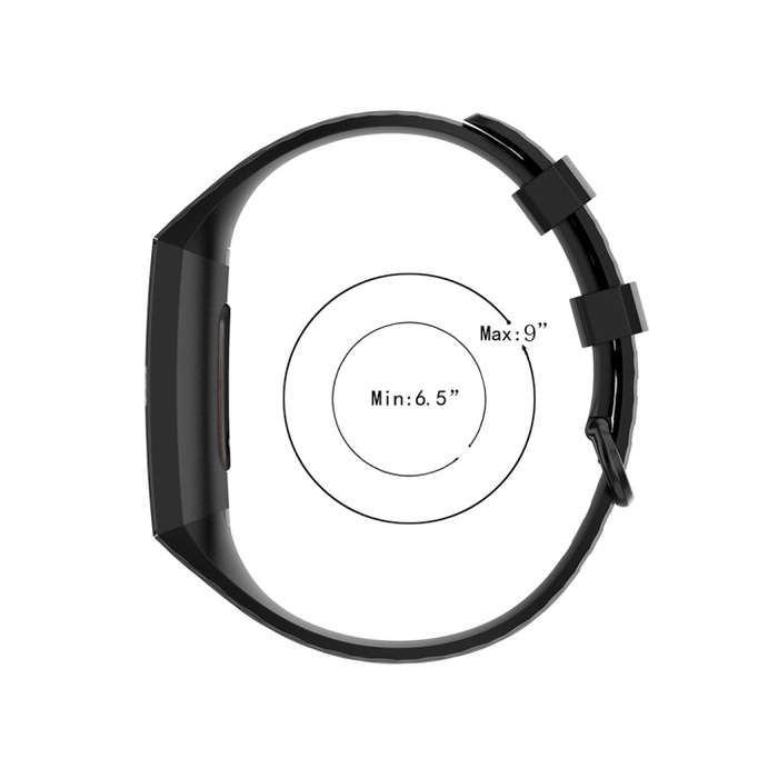 Color Buckle TPU Wrist Strap Watch Band for Fitbit Charge 4 / Charge 3 / Charge 3 SE, Size: L(Black)
