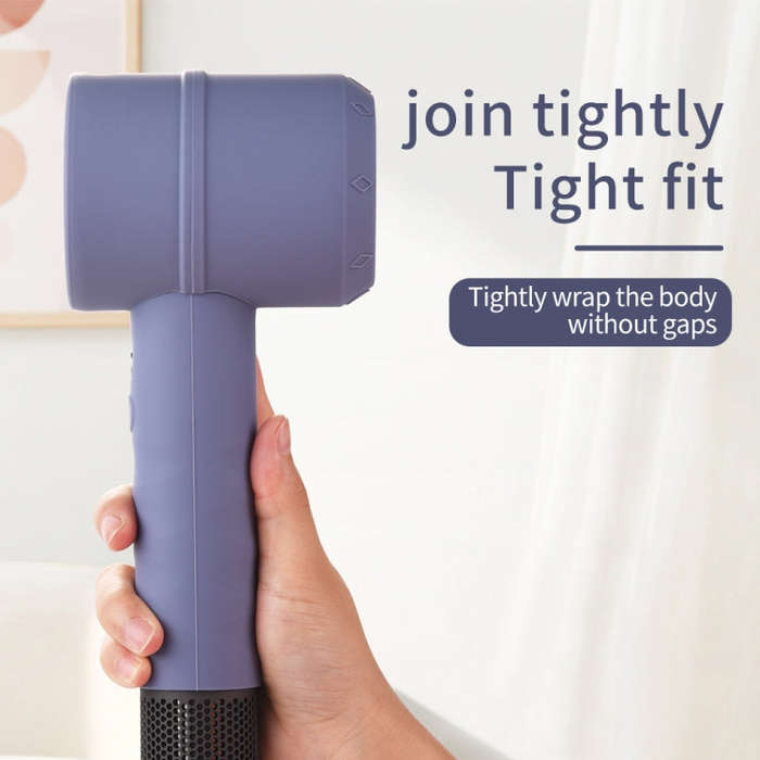 Hair Drier Shockproof Silicone Protective Case for Dyson(Lavender Grey)