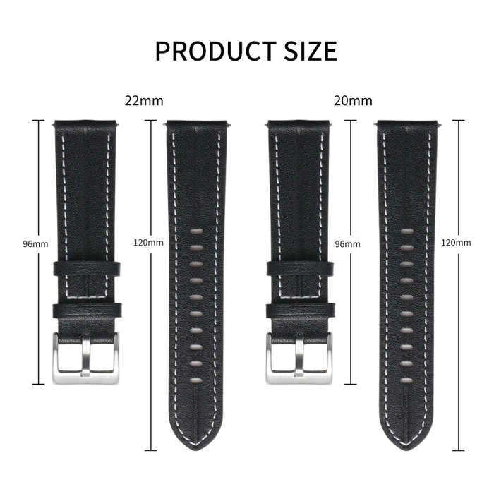 For Coros Pace 2/Coros Apex 42mm Universal Grooved Genuine Leather Watch Band(Brown)