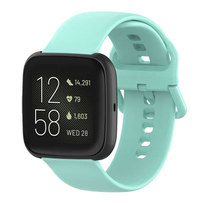 23mm Color Buckle Silicone Wrist Strap Watch Band for Fitbit Versa 2 / Versa / Versa Lite / Blaze...