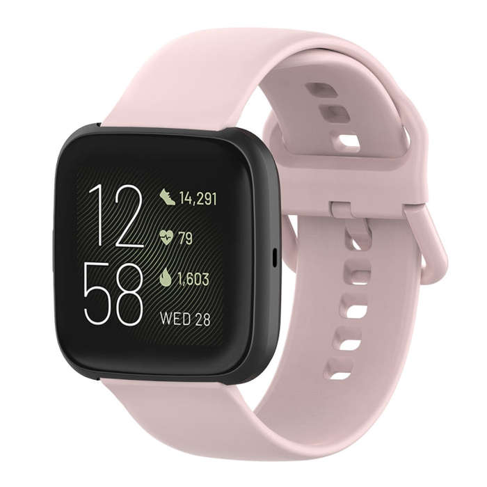 23mm Color Buckle Silicone Wrist Strap Watch Band for Fitbit Versa 2 / Versa / Versa Lite / Blaze...