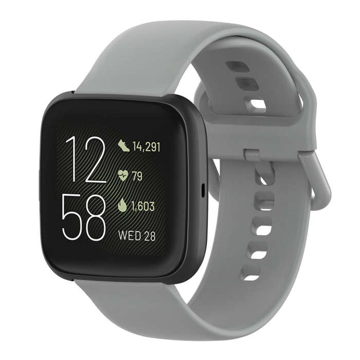 23mm Color Buckle Silicone Wrist Strap Watch Band for Fitbit Versa 2 / Versa / Versa Lite / Blaze...