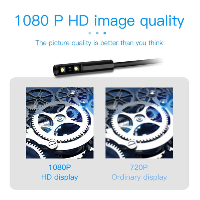 P100 8mm Side 2.4 inch HD Handheld Endoscope Hardlinewith with LCD Screen, Length:20m