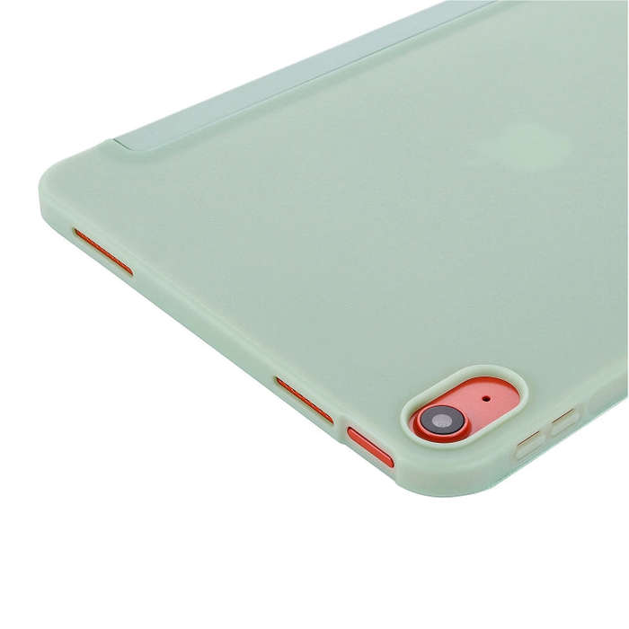 For iPad 2025 / 2022 Tri-fold Holder Tablet Leather Case(Matcha Green)