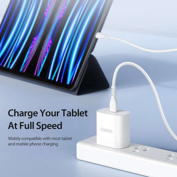 DUZZONA T6 PD 25W USB-C/Type-C Single Port Travel Charger,EU Plug(White)