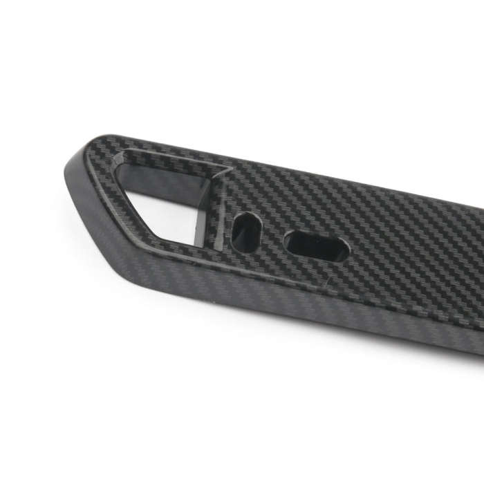 Car Modification Carbon Fiber Pattern License Plate Frame Holder(Gold)