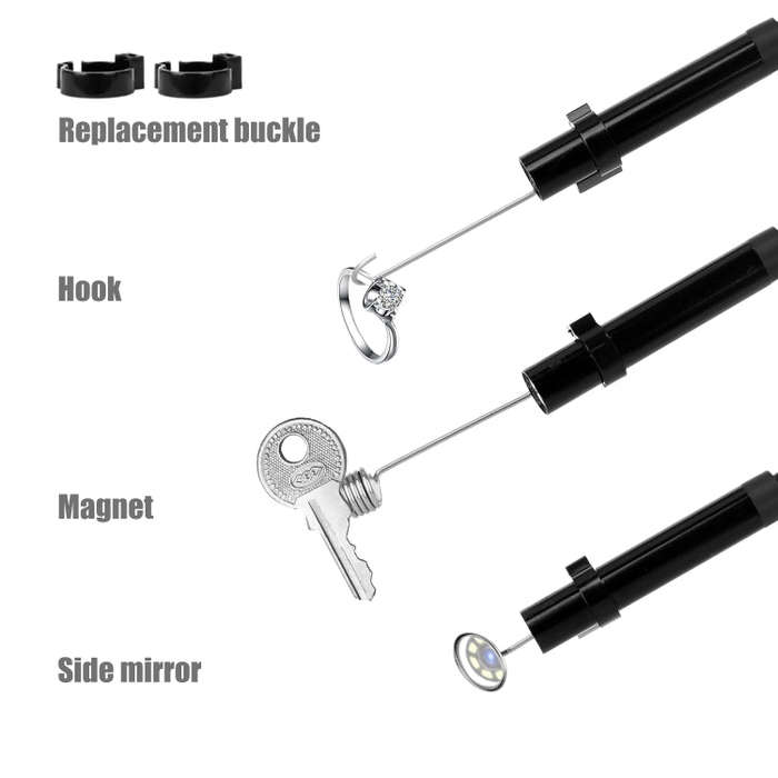 P40 8mm HD Waterproof Portable Integrated Hand-held Vertical Screen Industry Endoscope, Length:2m...
