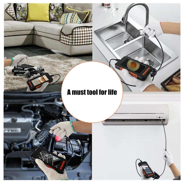 P40 8mm HD Waterproof Portable Integrated Hand-held Vertical Screen Industry Endoscope, Length:10...