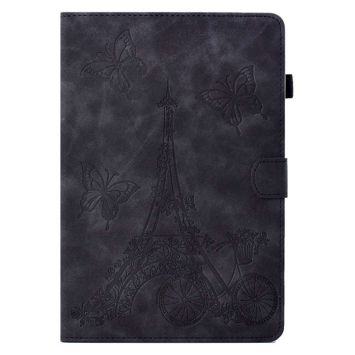 For Huawei MatePad T 10s Tower Embossed Leather Tablet Case(Black)