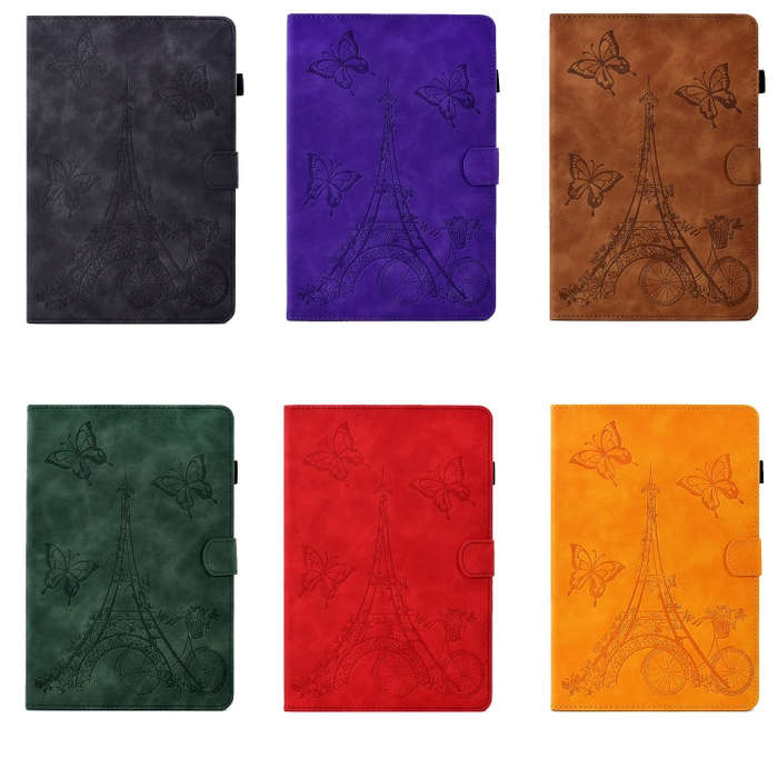 For Huawei MatePad T 10s Tower Embossed Leather Tablet Case(Green)