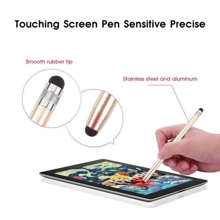 Universal Cloth Head + Silicone Head Stylus(Gold)