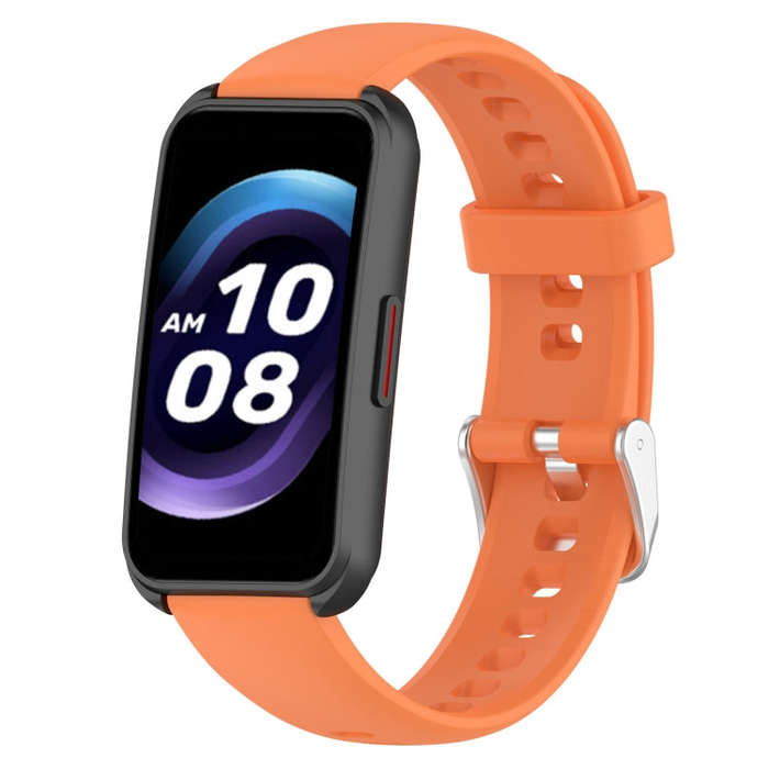 For Keep Band B5 / B4 / B4 Lite 16mm Glossy Surface Silicone Watch Band(Orange)