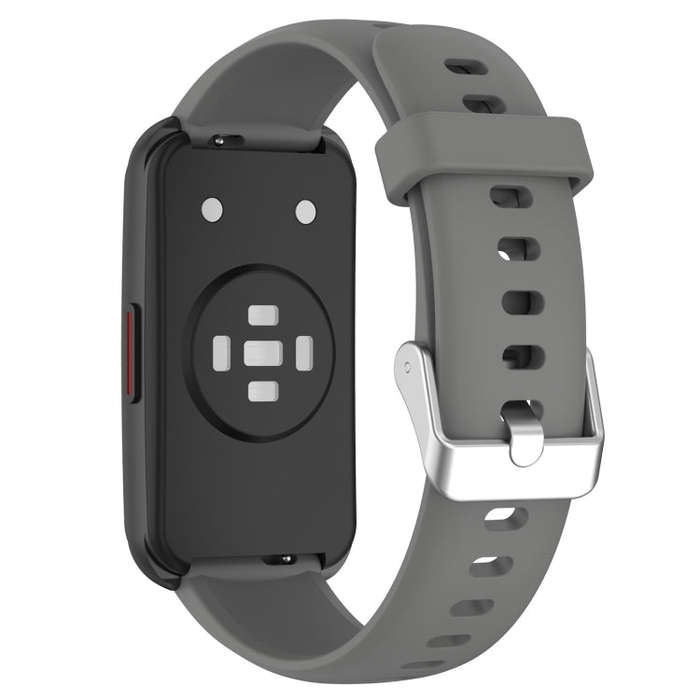 For Keep Band B5 / B4 / B4 Lite 16mm Glossy Surface Silicone Watch Band(Dark Grey)