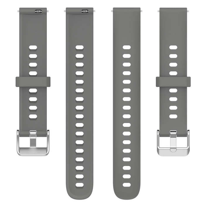 For Keep Band B5 / B4 / B4 Lite 16mm Glossy Surface Silicone Watch Band(Dark Grey)