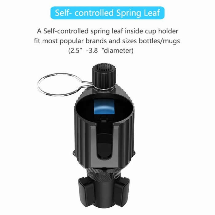 A05 Car Drink Water Cup Holder 360 Degree Rotating Dinner Plate(Black)
