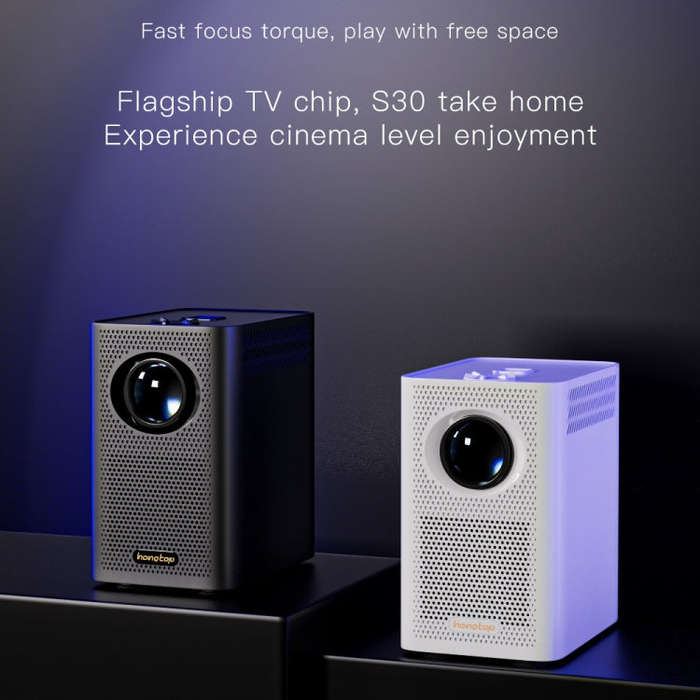 S30 Android System HD Portable WiFi Mobile Projector, Plug Type:EU Plug(Black)