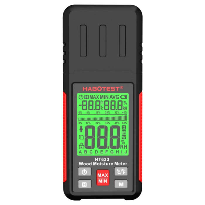 HABOTEST HT633 Portable Multifunctional Digital Display Wood Moisture Detector